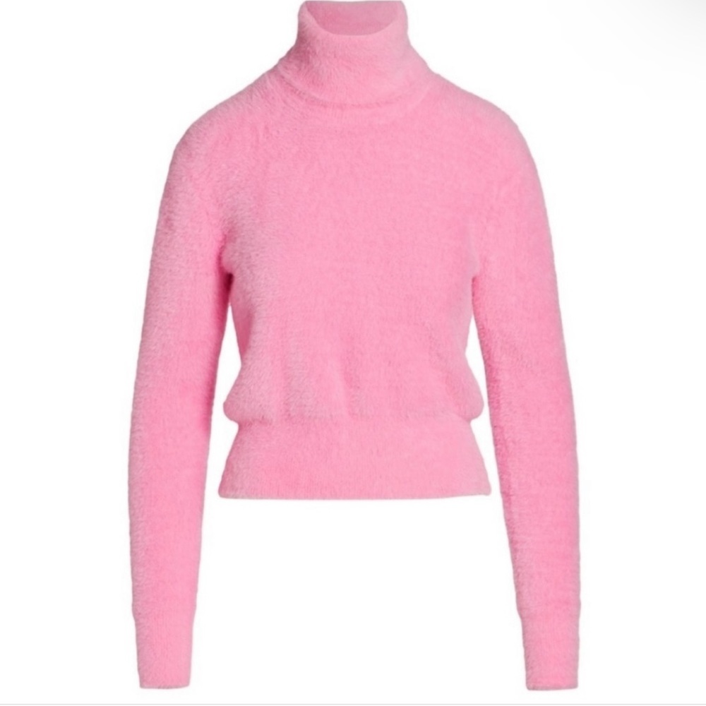 🆕ALEXANDER WANG PRISM PINK FUZZY TURTLENECK SWEATER SIZE XS NWT